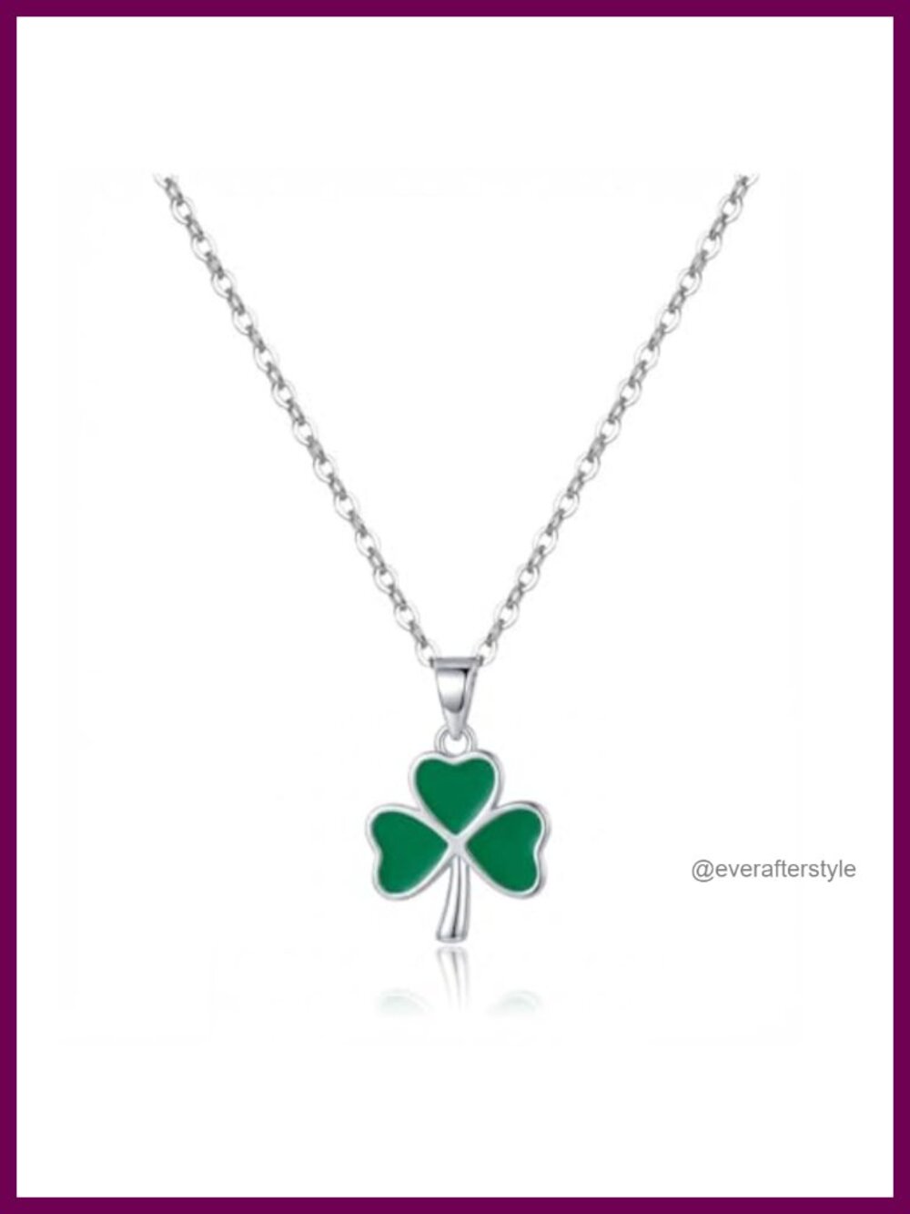 Reffeer 925 Sterling Silver Clover Pendant Necklace